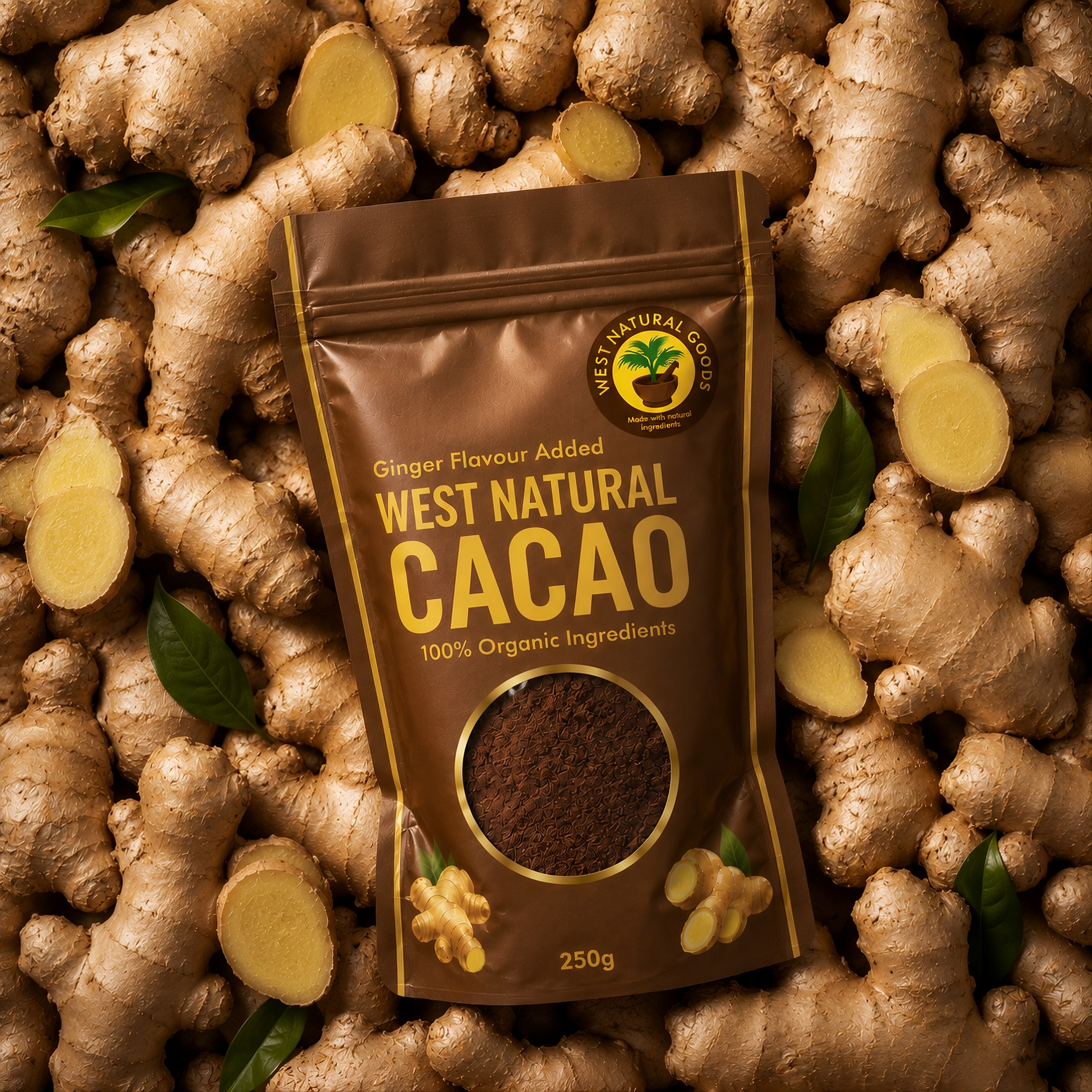 Ginger Flavoured All Natural Cacao Powder